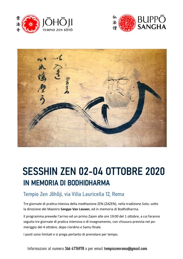 johoji sesshin zen zazen ottobre 2020